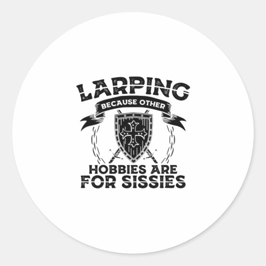 LARP | Live-actie Rol spelen Hobby Gift Idee Ronde Sticker (Voorkant)