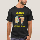 LARPER aangedreven door bier en pizza LARP live ac T-shirt (Voorkant)