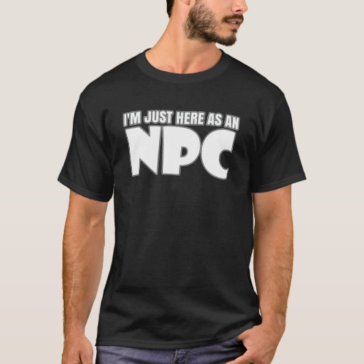 Larping Events Net hier als een NPC T-shirt (Voorkant)