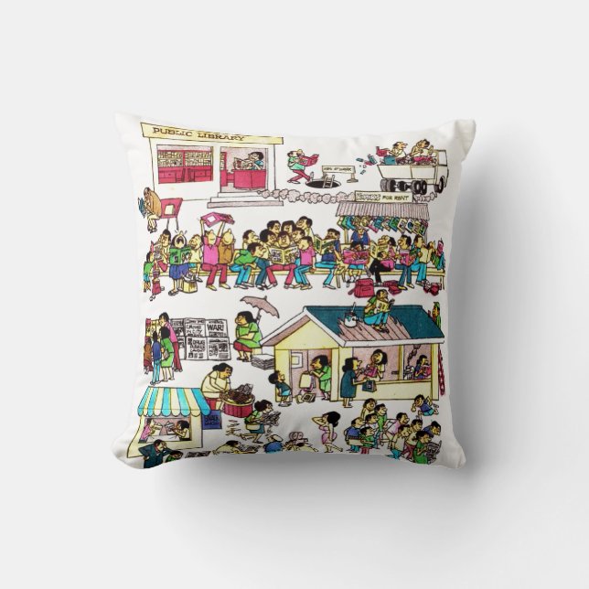 Larry Alcala's Slice of Life Kussen (Voorkant)