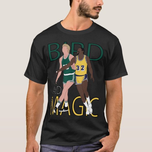 Larry Bird En Magic Johnson T-shirt (Voorkant)