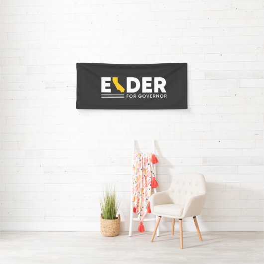 Larry Elder voor California Governor Spandoek (Insitu)