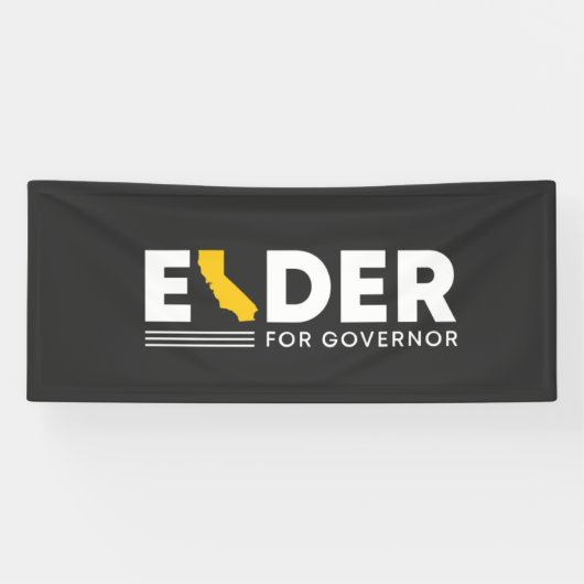 Larry Elder voor California Governor     Spandoek (Horizontaal)