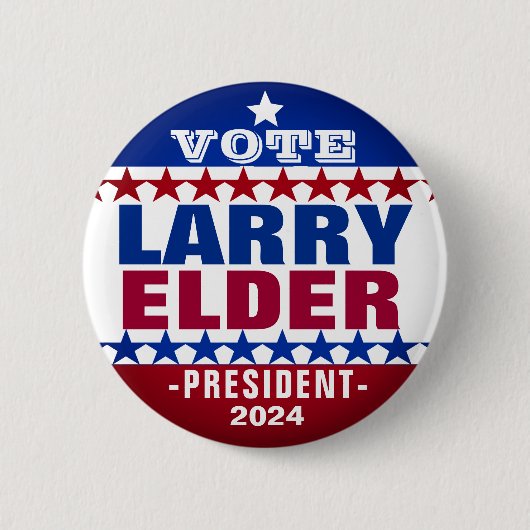 Larry Elder voor President 2024 Campaign Button (Voorkant)