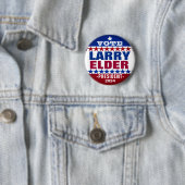 Larry Elder voor President 2024 Campaign Button (In situ)