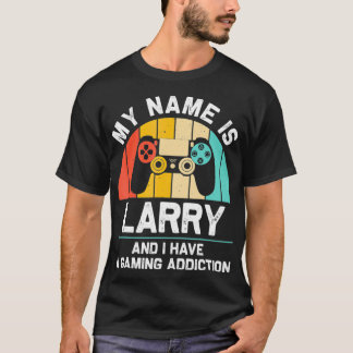 LARRY Gift Name Persoonlijk Funny Gaming Geek Bir T-shirt