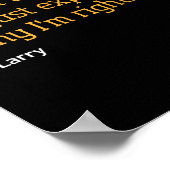 Larry Gift Quote Grappige Verjaardag Gepersonalise Poster (Hoek)