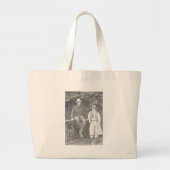 Larry Larom en een vrouw die zich kandidaat stelt. Grote Tote Bag (Voorkant)