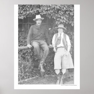 Larry Larom en een vrouw die zich kandidaat stelt. Poster