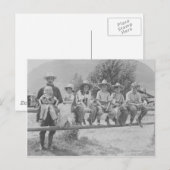 Larry Larom met zes kinderen. Briefkaart (Voorkant / Achterkant)