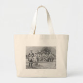 Larry Larom met zes kinderen. Grote Tote Bag (Voorkant)
