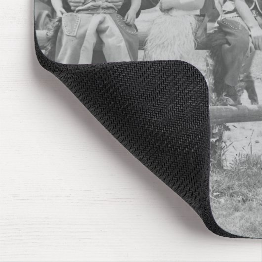 Larry Larom met zes kinderen. Muismat (Hoek)