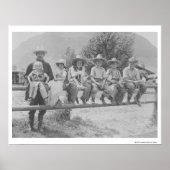 Larry Larom met zes kinderen. Poster (Voorkant)