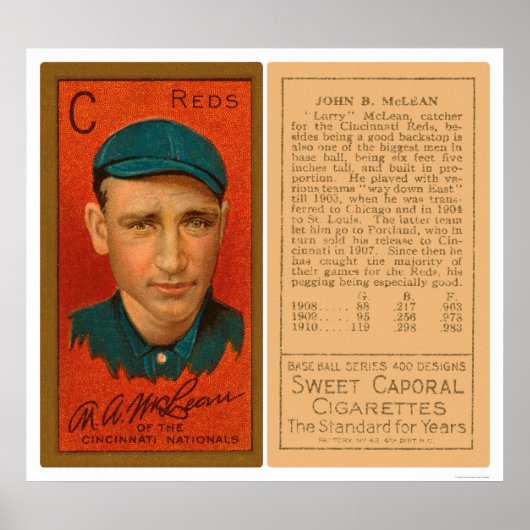 Larry McLean Reds Baseball 1911 Poster (Voorkant)