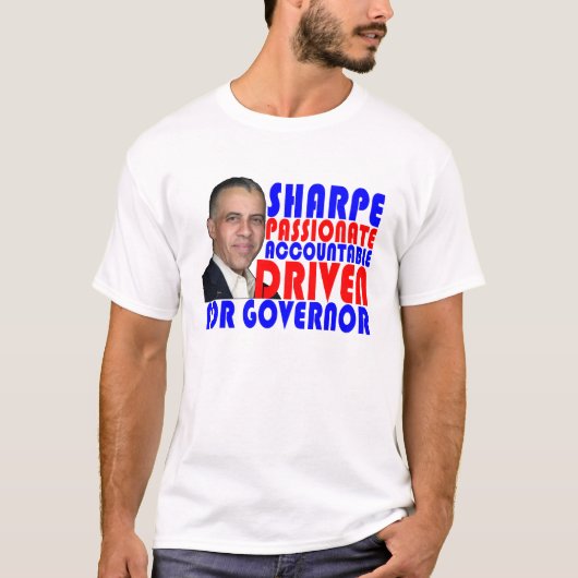 LARRY SHARPE FOR GOVERNOR NEW YORK FUNNY SHIRT . (Voorkant)