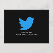 Larry the Bird Twitter pensioen Briefkaart (Voorkant)