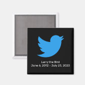 Larry the Bird Twitter pensioen Magneet (Voorkant / Achterkant)