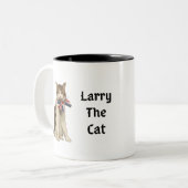 Larry The Cat (UK) Tweekleurige Koffiemok (Voorkant links)