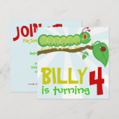 Larry the Caterstyle Birthday Party Invitation Kaart (Voorkant / Achterkant)