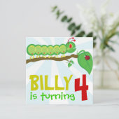 Larry the Caterstyle Birthday Party Invitation Kaart (Staand voorkant)