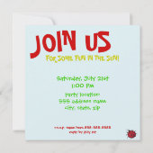 Larry the Caterstyle Birthday Party Invitation Kaart (Achterkant)