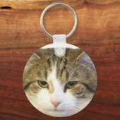 Larry the Downing Street Cat Face Sleutelhanger (Voorkant)