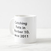 Larry the Downing Street Cat Face - Vangstratten Koffiemok (Voorkant links)