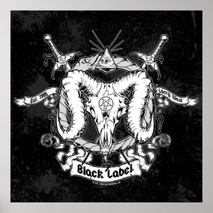 Larry West's zwarte label Poster