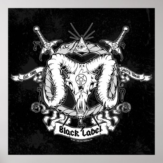 Larry West's zwarte label Poster (Voorkant)