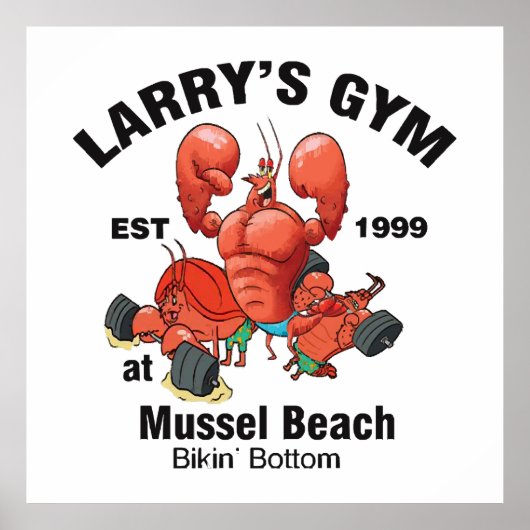 Larry's Gym Bij Mosselstrand Poster (Voorkant)