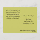 Larry's Sinaasappel Lily Briefkaart (Achterkant)