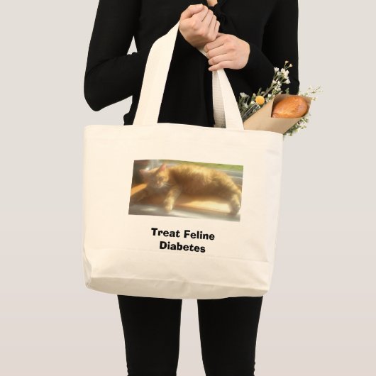 LarrySunning, Treat Feline Diabetes Grote Tote Bag (Voorkant (product))