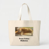 LarrySunning, Treat Feline Diabetes Grote Tote Bag (Voorkant)