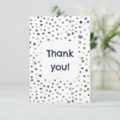 Lars Confetti Waterverf Stippen Bedankt Card (Staand voorkant)