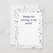 Lars Confetti Waterverf Stippen Bedankt Card (Achterkant)