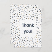 Lars Confetti Waterverf Stippen Bedankt Card (Voorkant / Achterkant)
