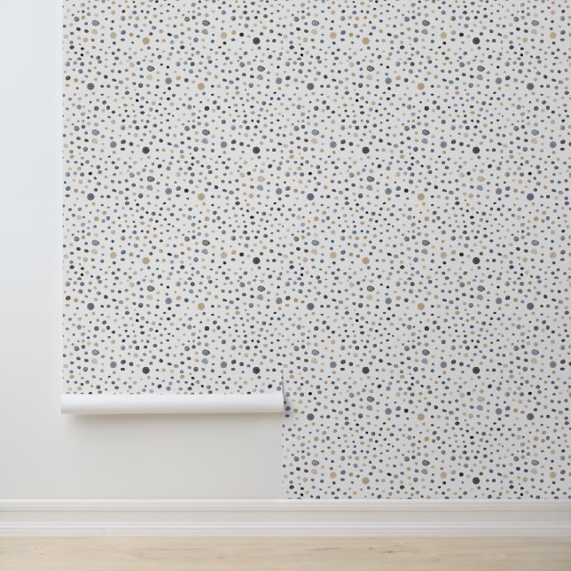 Lars Confetti Waterverf Stippen Behang (Applicatie)