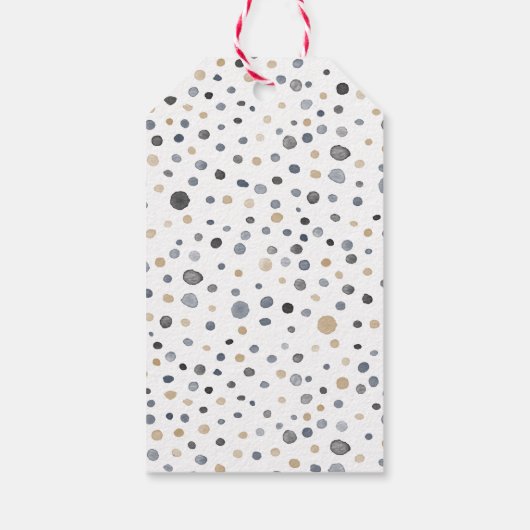 Lars Confetti Waterverf Stippen Gift Label Cadeaulabel (Achterkant)