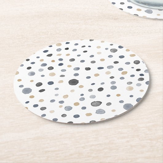 Lars Confetti Waterverf Stippen Papier Onderzetter (Gebogen)