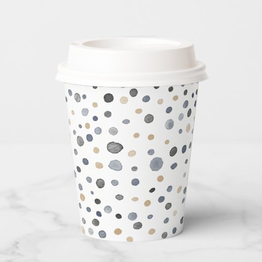 Lars Confetti Waterverf Stippen Papieren Beker (Achterkant)