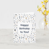 Lars Confetti Waterverf Stippen Verjaardag Kaart (Gele Bloem)