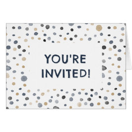 Lars Confetti Waterverf Stippen Verjaardag Uitnodi