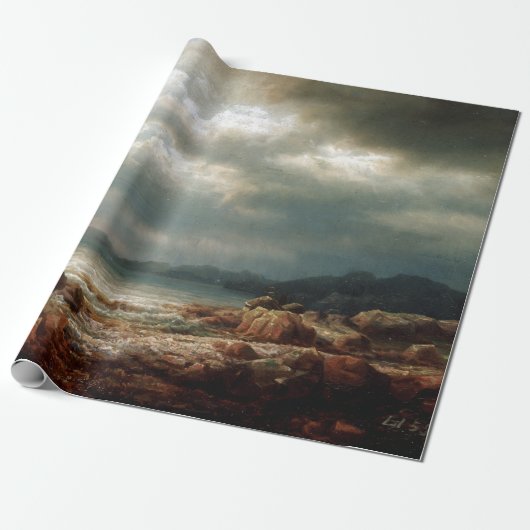 Lars Hertervig kustlandschap Cadeaupapier (Uitgerold)