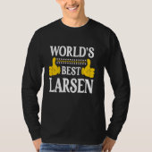Larsen Achternaam Team Familie Achternaam World's  T-shirt (Voorkant)