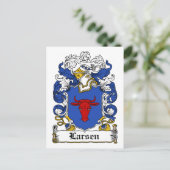 Larsen Family Crest Briefkaart (Staand voorkant)