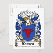 Larsen Family Crest Briefkaart (Voorkant / Achterkant)