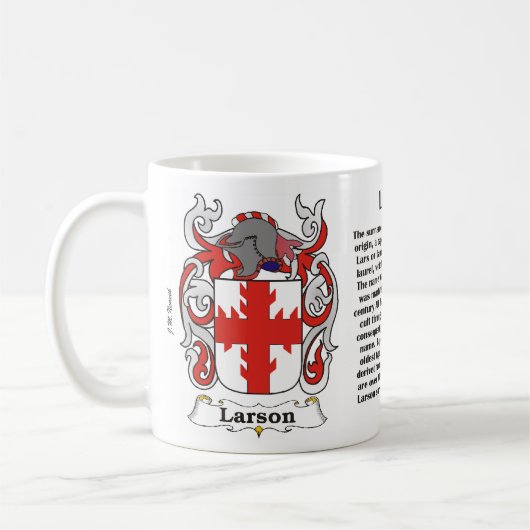 Larson Family Crest op een mok (Links)