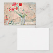 Larsson - Anjers en klaprozen Notitiekaartje (Voorkant / Achterkant)