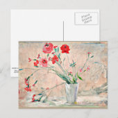 Larsson - anjers en papavers briefkaart (Voorkant / Achterkant)