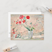 Larsson - anjers en papavers kaart (Voorkant / Achterkant in situ)